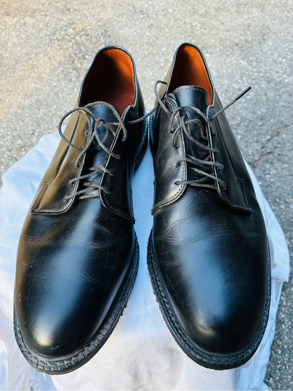 Allen Edmonds Black Wilbert Derby Shoes, Size 9.5
